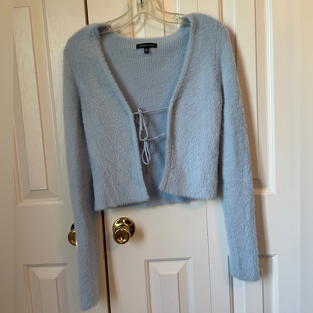 Kendall & Kylie Tie Front Cardigan size M